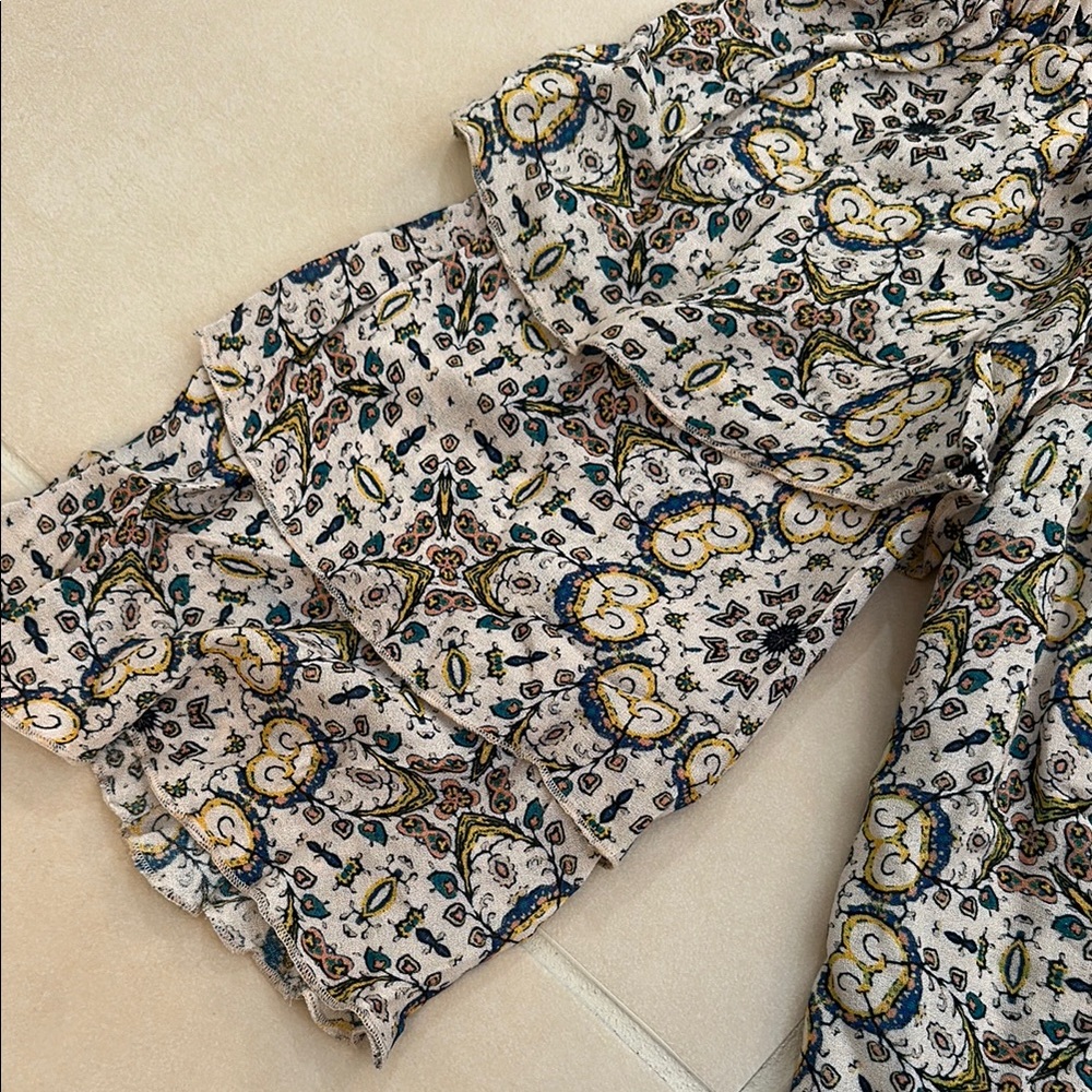 Ella Moss Multicolor Patterned Off-Shoulder Blouse - image 4